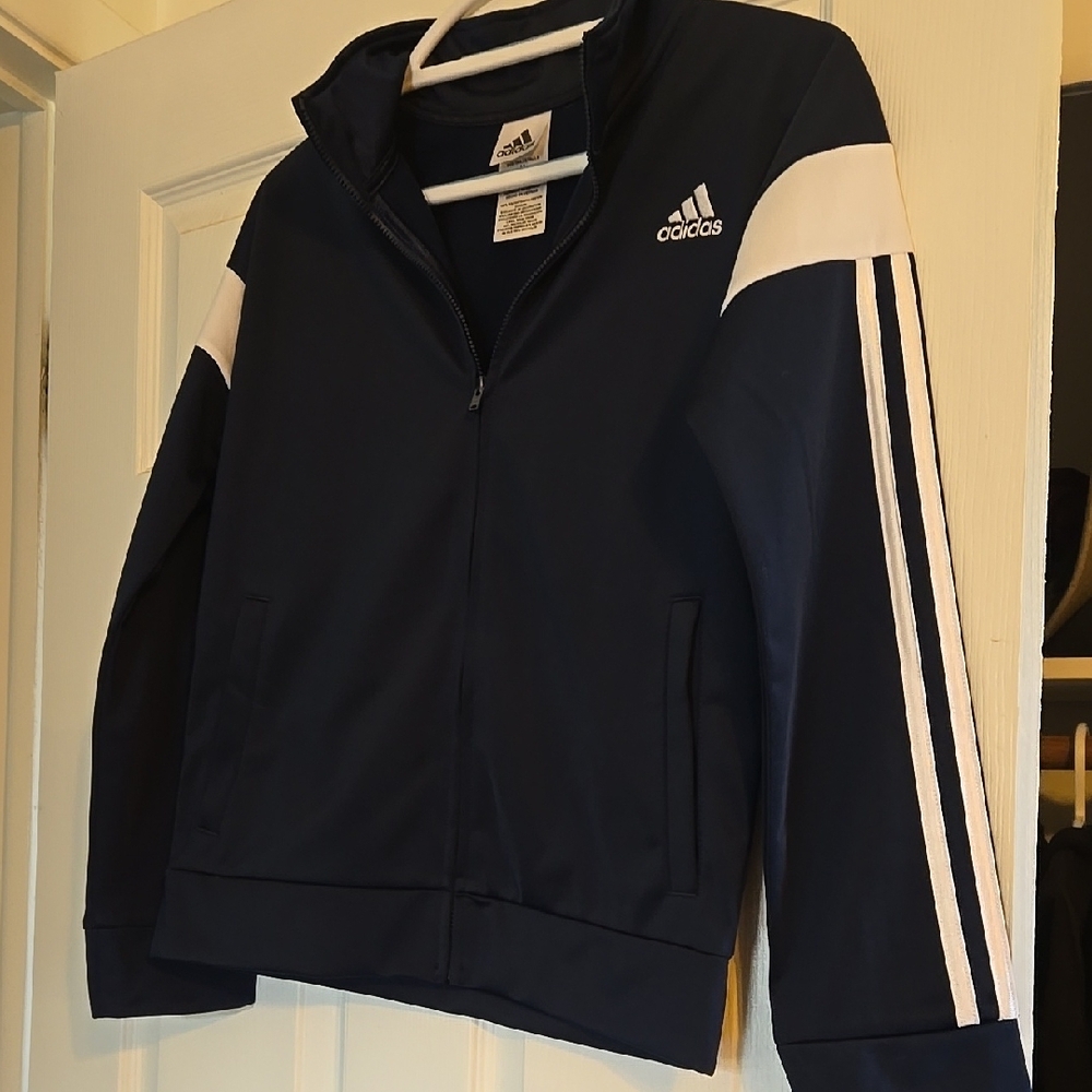 NWT Adidas Navy and White Track Jacket
